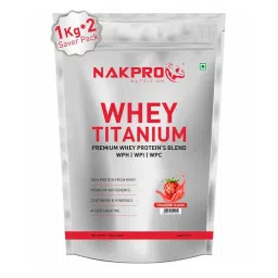 NAKPRO Titanium Tri Blend Whey Protein With Added Vitamins, Minerals & Creatine - Strawberry Flavour-picture-40